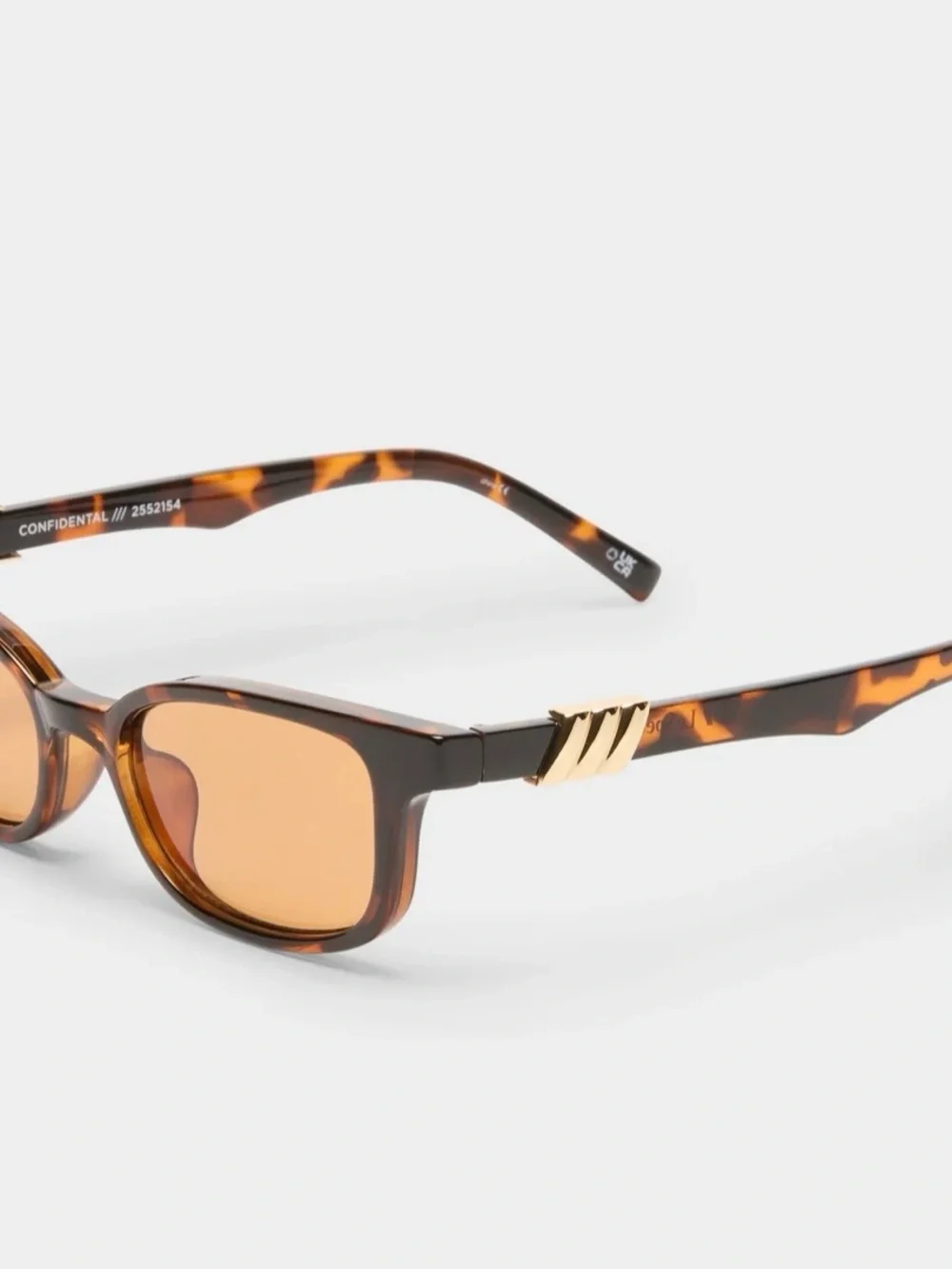 Le Specs Tortoiseshell Sunglasses with Amber Lenses